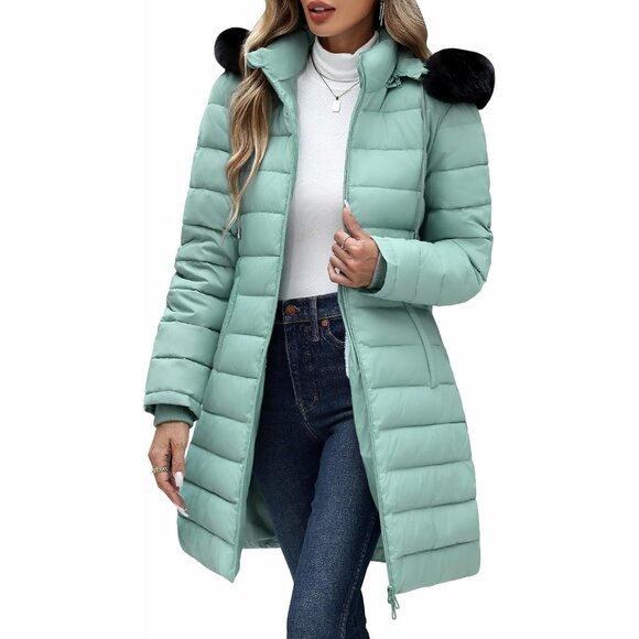 Elegant Thickened Fleece Lined Women's Puffer Coat - Cozy & Stylish for Winter